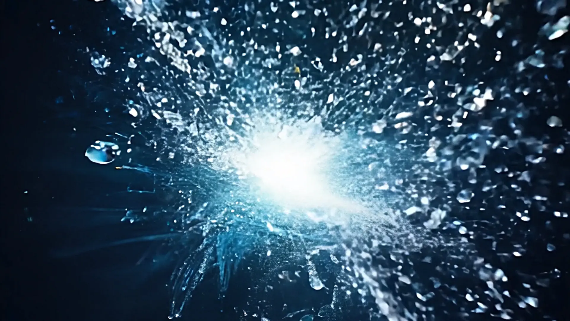 Explosive Glass Particle Overlay for Video Projects